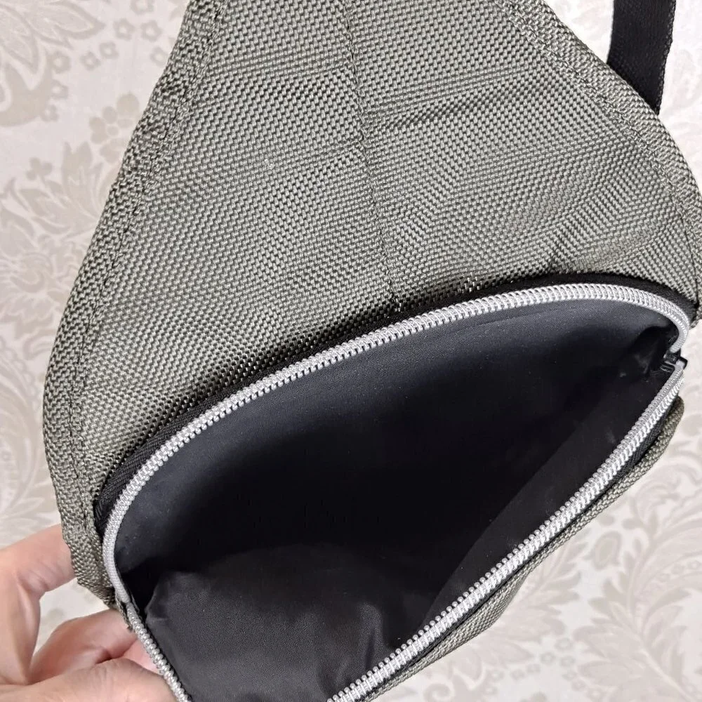 Urban Outfitters Olive Green Vertical Sling Bag Extra Ring for Adjustment EUC